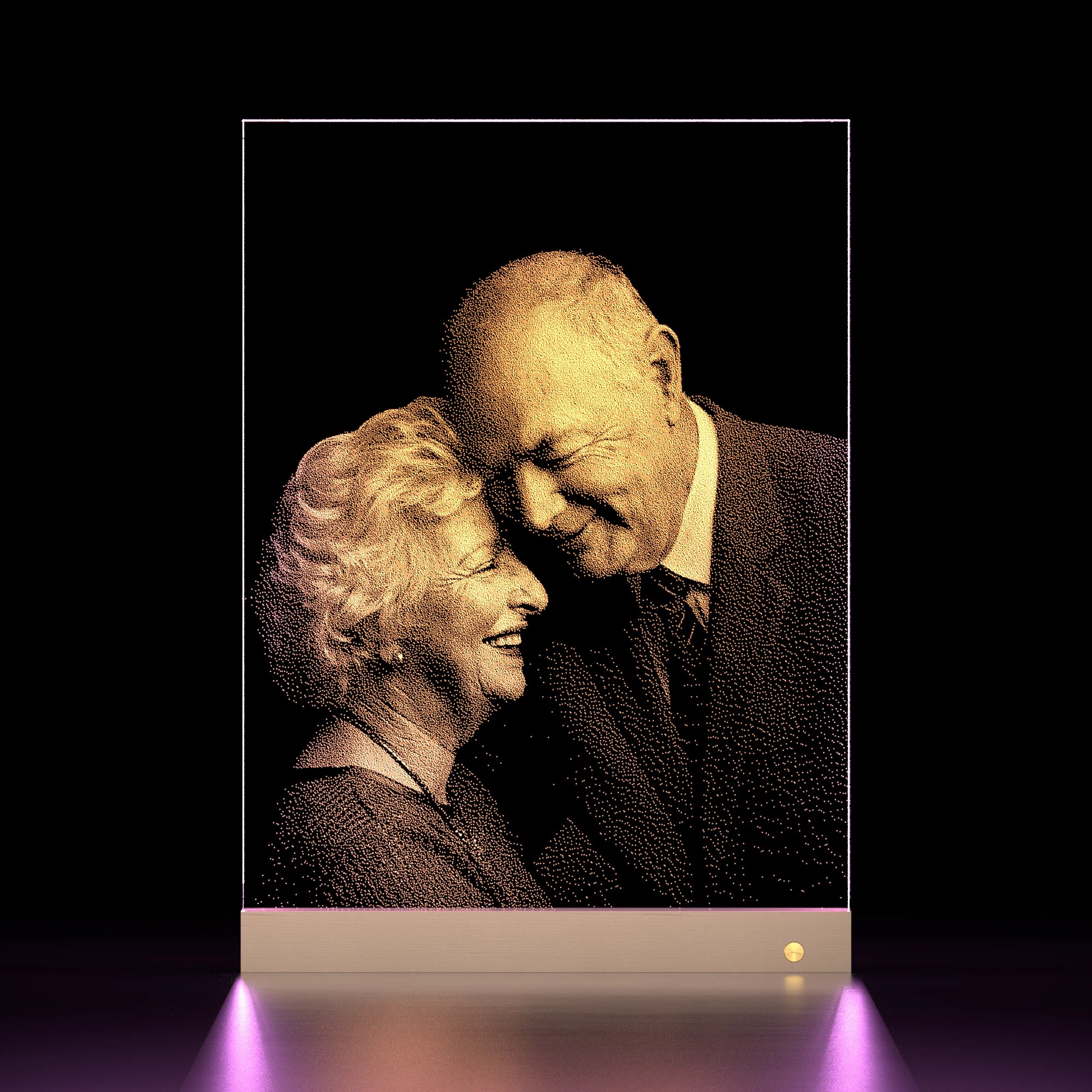 Atmiik Custom Glass Portrait – Handmade Gift for Parents