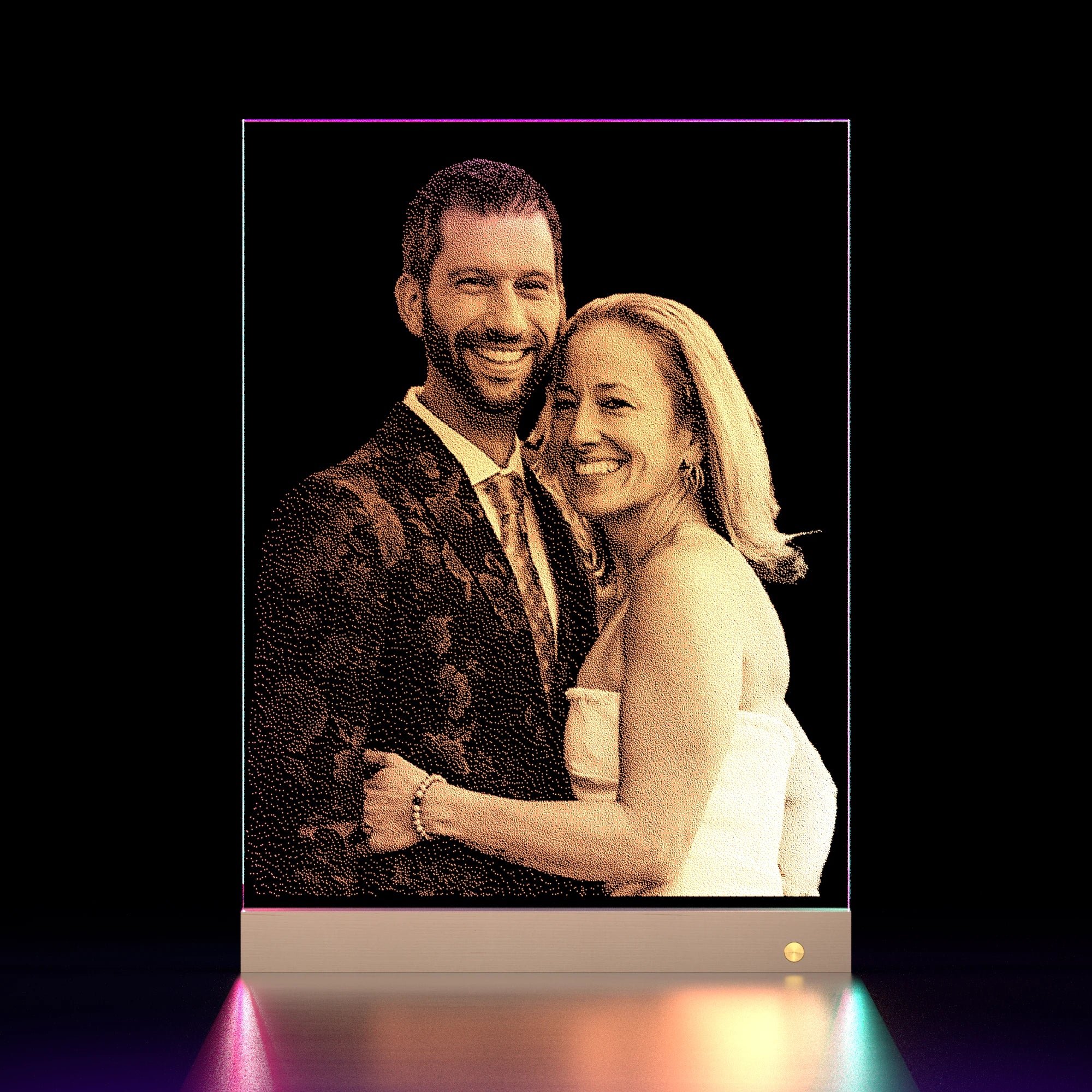 Hammered Glass Portrait Art