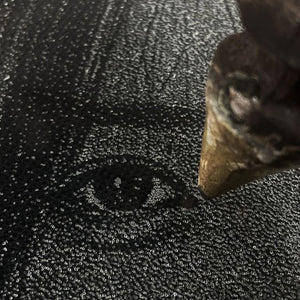 Hammered Glass Portrait Art