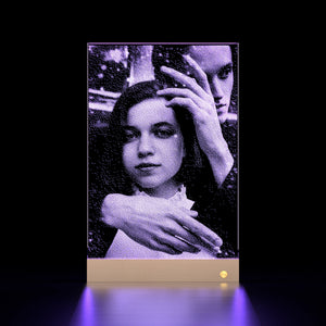 Hammered Glass Portrait Art