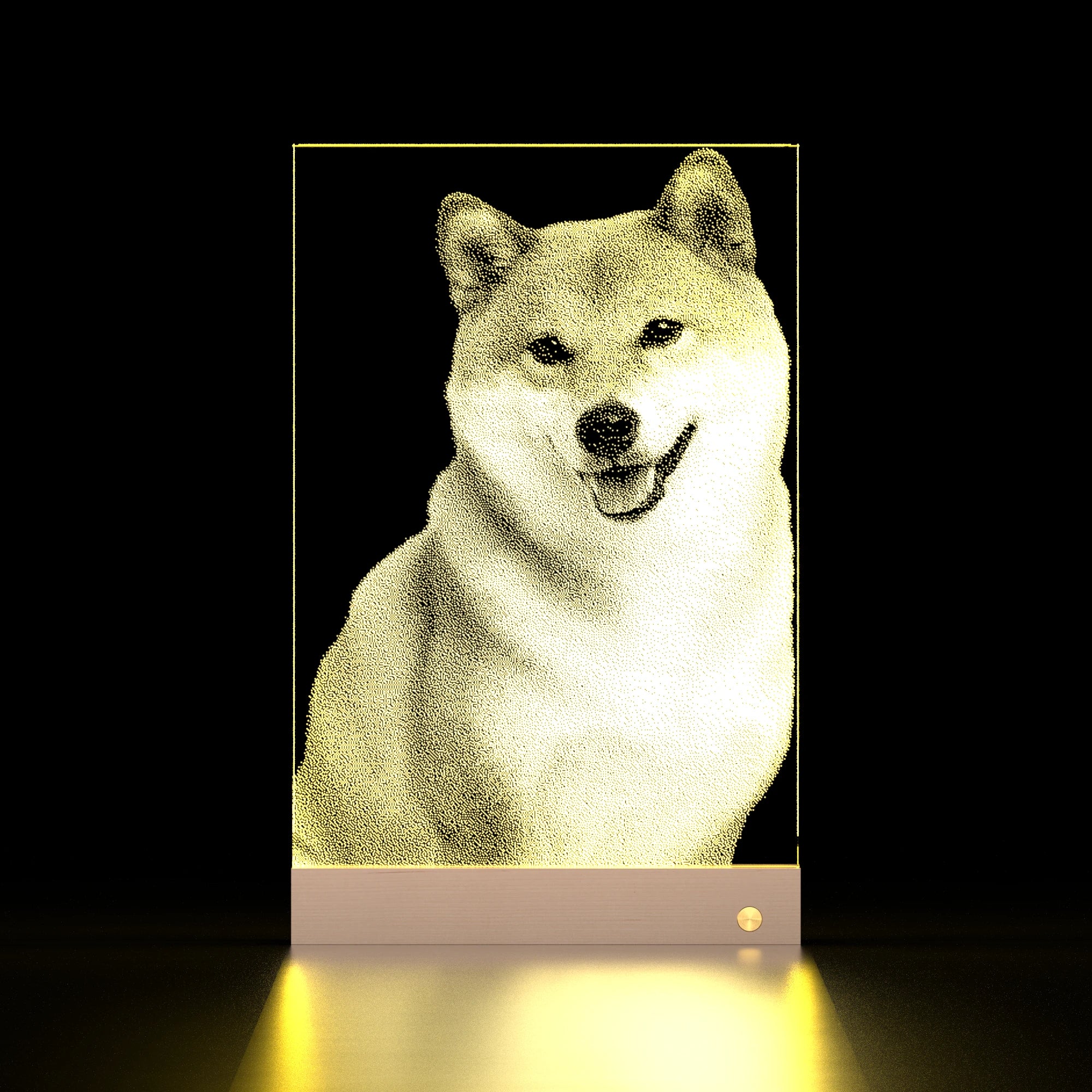 Hammered Glass Portrait Art